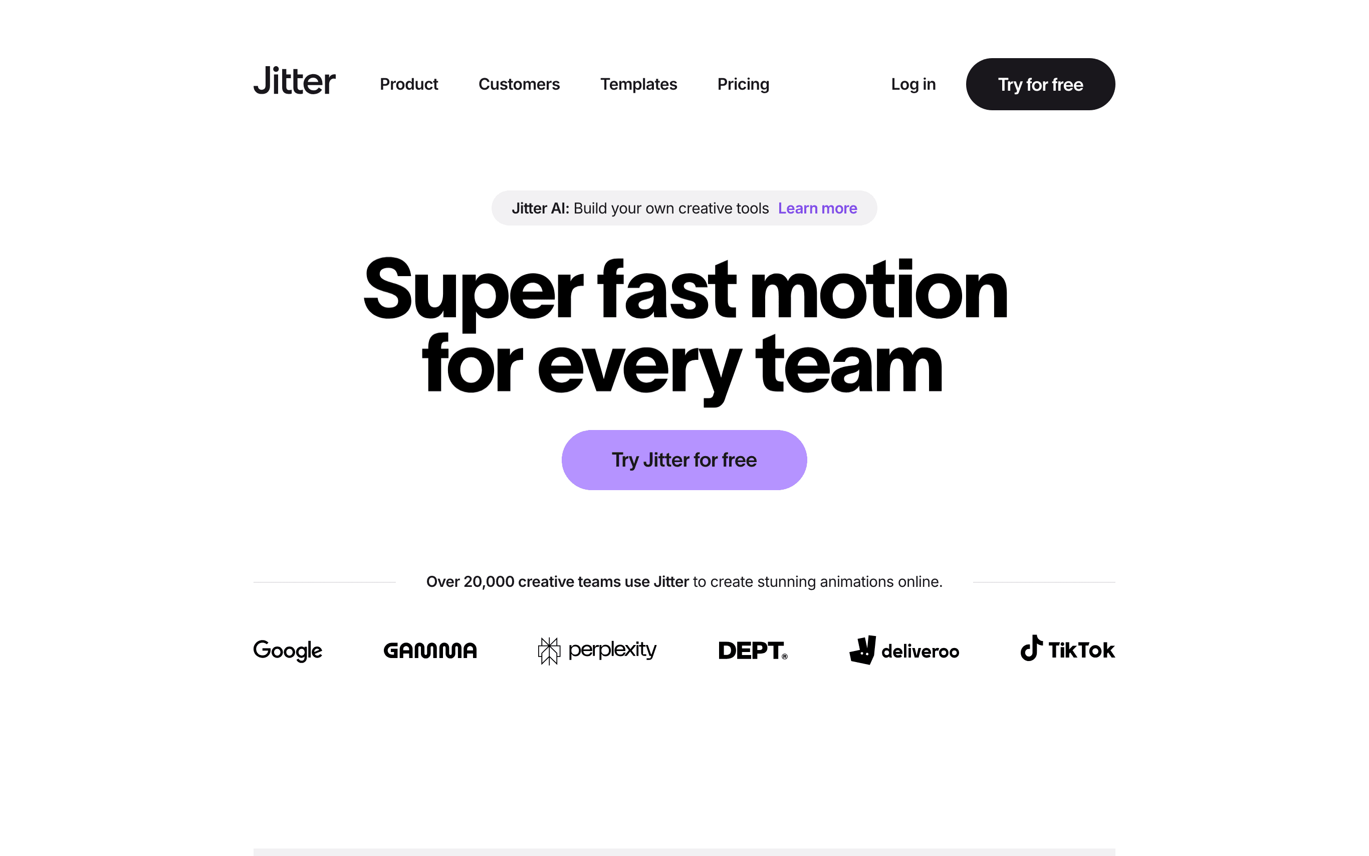 The Jitter site: super fast motion for every team