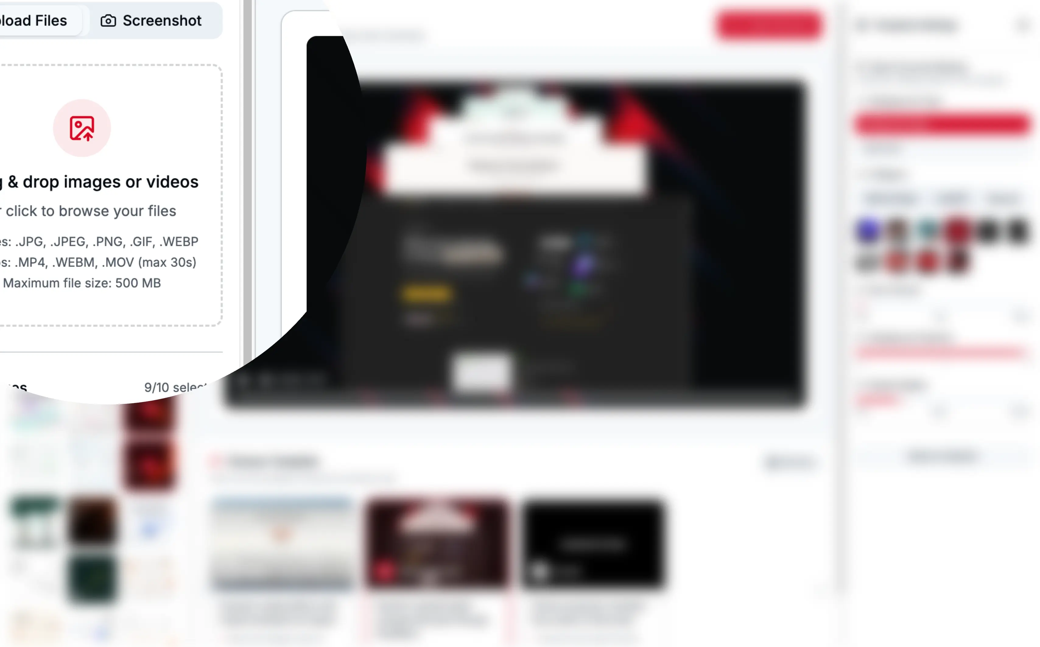 Upload Screenshots